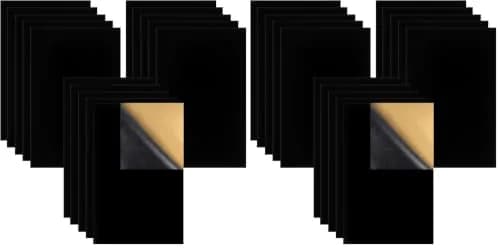 Thyores Black Felt Sheets 30cm x 21cm (A4 Size, 2-Pack) | Self-Adhesive Velvet Fabric for Crafts & Drawers thumbnail 1