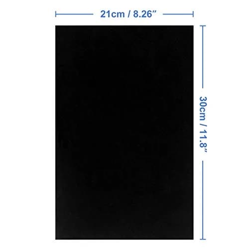Thyores Black Felt Sheets 30cm x 21cm (A4 Size, 2-Pack) | Self-Adhesive Velvet Fabric for Crafts & Drawers thumbnail 2
