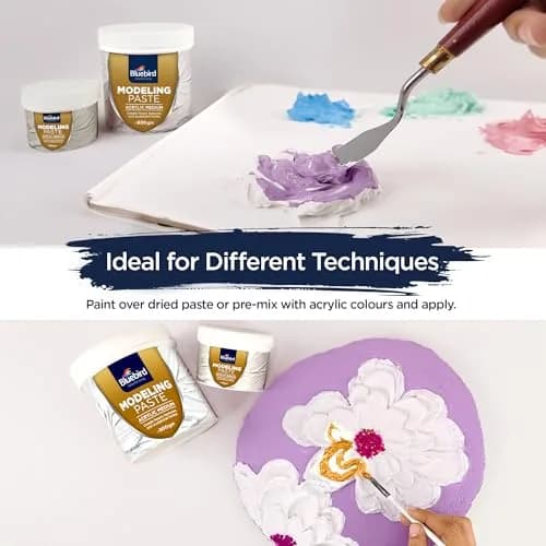 Bluebird Thick Modeling Paste White 2.4 kg (7.2 lb) | High Density Acrylic Medium for Texture & Dimension thumbnail 3