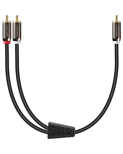 FosPower RCA Y-Adapter (3 Feet) | Gold Plated Stereo Audio Splitter for Home Theater & Subwoofer thumbnail 4