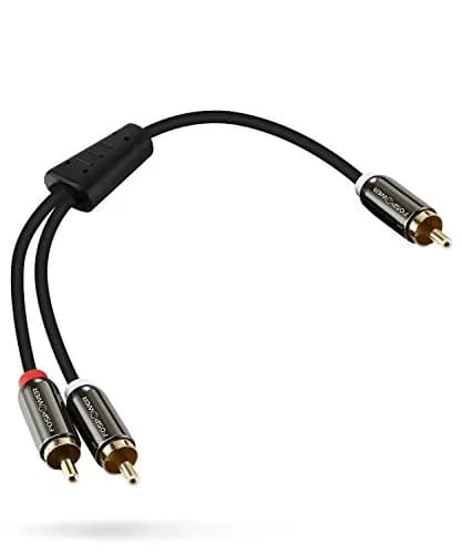 FosPower RCA Y-Adapter (3 Feet) | Gold Plated Stereo Audio Splitter for Home Theater & Subwoofer thumbnail 3