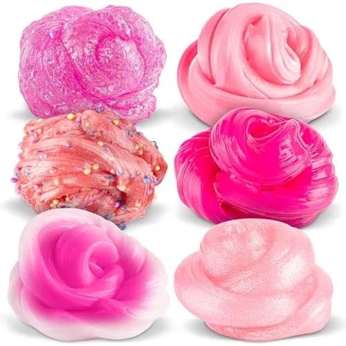 Goody Putty Pink Toy Slime Set | 12 Tins (355ml / 1.1lb) | Non-Toxic, Glow-in-the-Dark, Color-Changing thumbnail 2