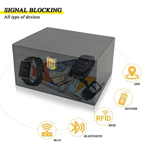 briidea Faraday Box Key Fob Protector, Keyless Entry Car Key Safe Protector, Faraday Signal Blocking Shielding Box for Car Key (L) (Pack of 2) thumbnail 3
