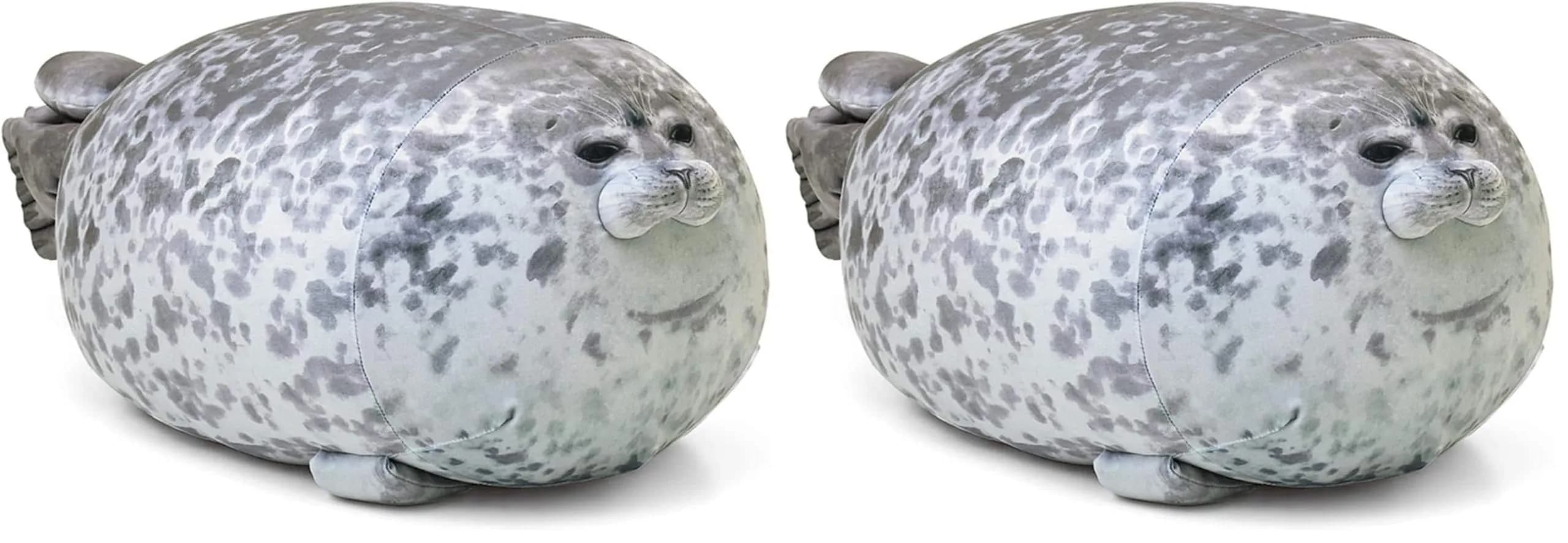 MerryXD Chubby Blob Seal Pillow, Stuffed Cotton Plush Animal Toy, 33 cm (13 in) (Pack of 2) | BPA-Free, ASTM-Tested - main product image