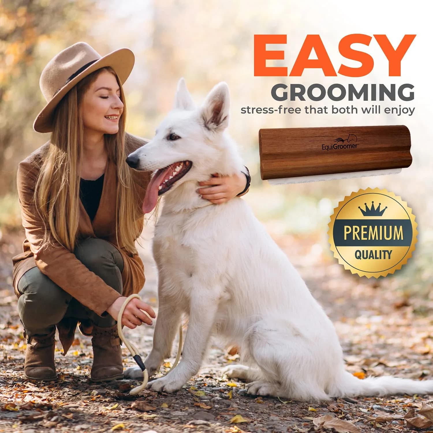 EquiGroomer 5-Inch Deshedding Brush for Dogs & Cats, Mahogany, 2 Pack | Reduces Shedding Up to 95% for All Coat Types - view 4