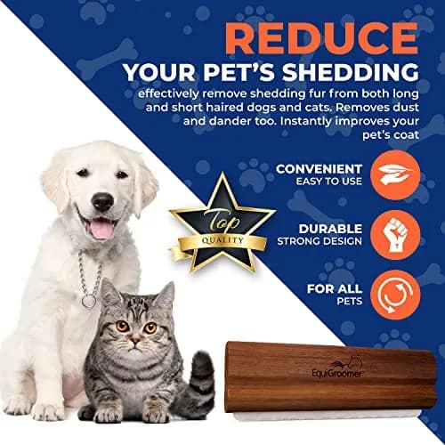 EquiGroomer 5-Inch Deshedding Brush for Dogs & Cats, Mahogany, 2 Pack | Reduces Shedding Up to 95% for All Coat Types thumbnail 5