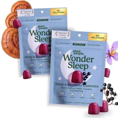 Plant People WonderSleep - 2 Pack | Melatonin-Free Mushroom & Herbal Gummies for Rest thumbnail 1