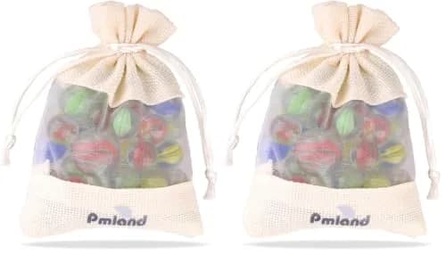 PMLAND Cats Eyes Glass Marbles 40 pcs | Assorted Colors for Indoor & Outdoor Play thumbnail 1