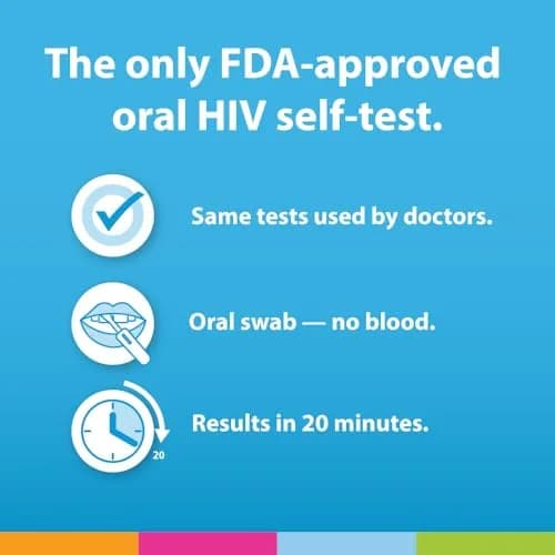 OraQuick HIV Self-Test, Oral Fluid, 2 Ct | Rapid, 20 Min, FDA-Approved, At-Home HIV Test Kit for 14+ thumbnail 2