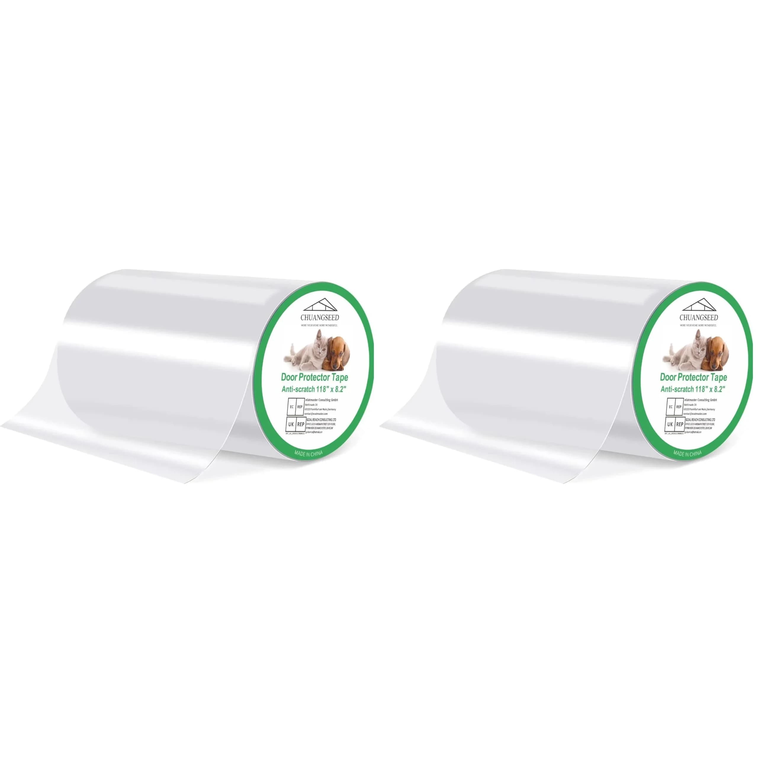 CHUANGSEED Clear Pet Door Protector 216" x 8.2" (Pack of 2) | Stops Dog & Cat Scratching thumbnail 1
