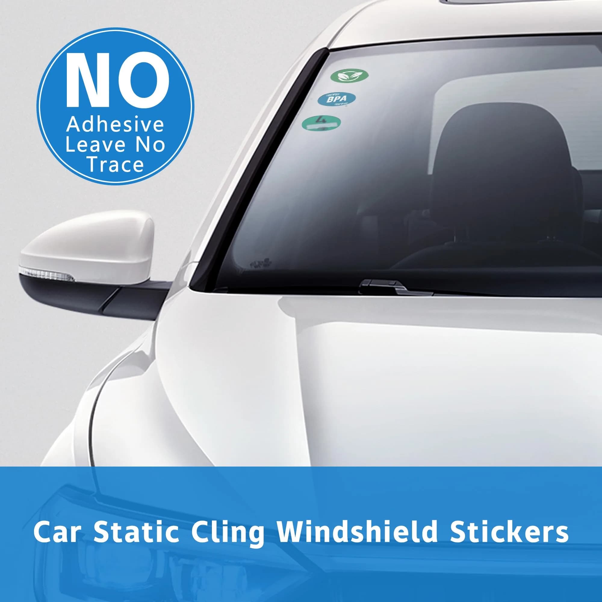 SMASMILE Static Cling Windshield Sticker Applicator 10 Pack 5"x7" | Reusable & Residue-Free - view 5