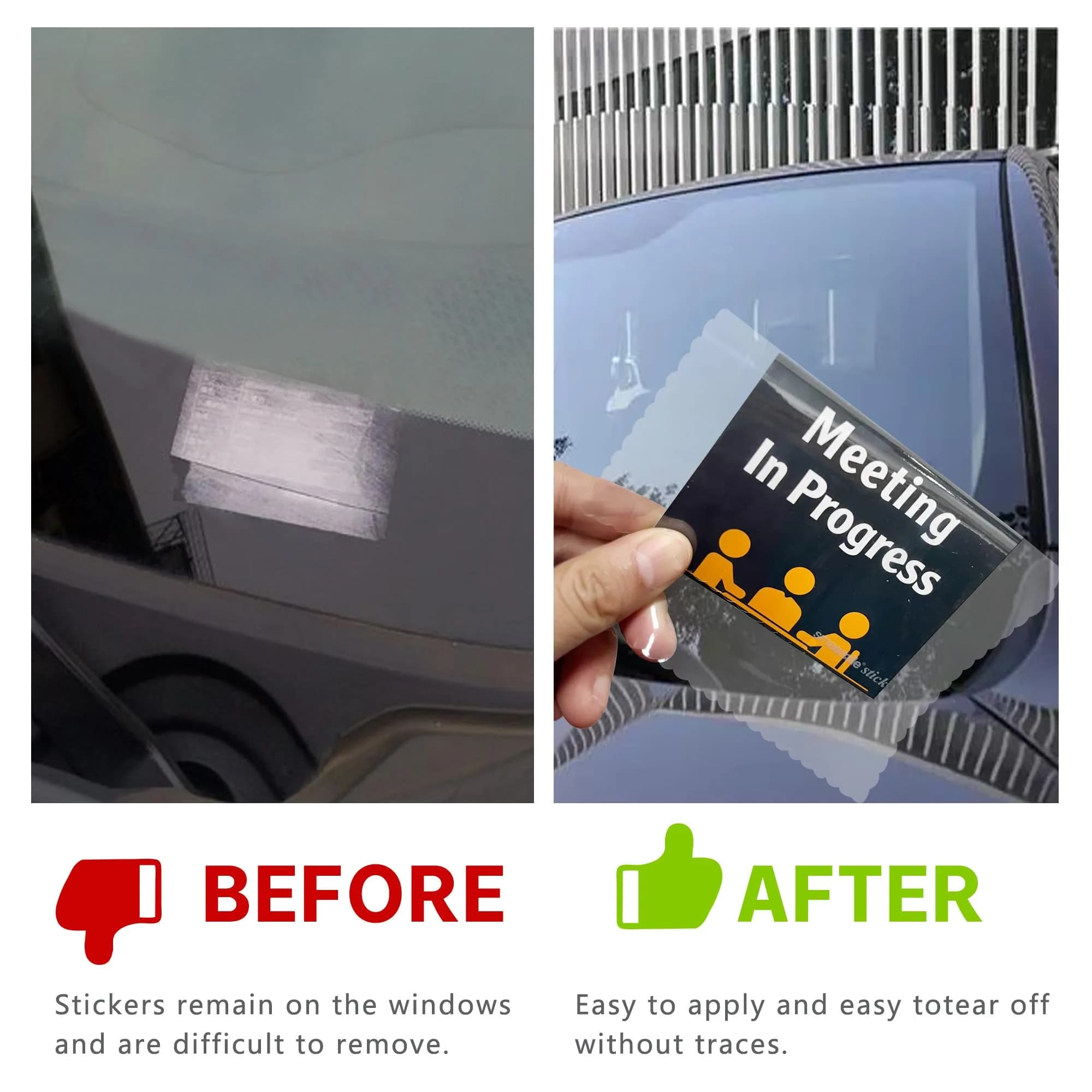 SMASMILE Static Cling Windshield Sticker Applicator 10 Pack 5"x7" | Reusable & Residue-Free - view 6