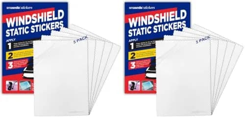 SMASMILE Static Cling Windshield Sticker Applicator 10 Pack 5"x7" | Reusable & Residue-Free thumbnail 1