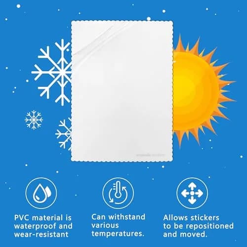 SMASMILE Static Cling Windshield Sticker Applicator 10 Pack 5"x7" | Reusable & Residue-Free thumbnail 2