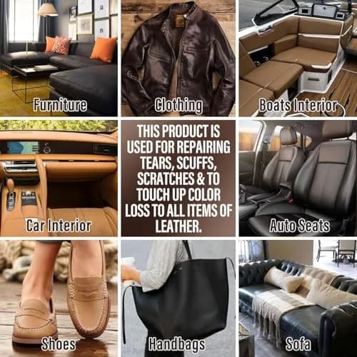 ARCSSAI ARCSSAL Leather Repair Kit for Furniture, Sofa, Jacket, Car Seats & Purse | 10 Colors, Pack of 2 thumbnail 7