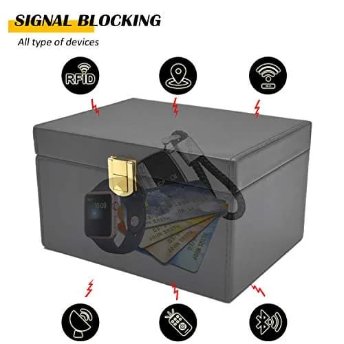 briidea Faraday Box Key Fob Protector, RFID Signal Blocking Box for Car Key (Pack of 2, Black) | Prevents Keyless Car Theft thumbnail 3