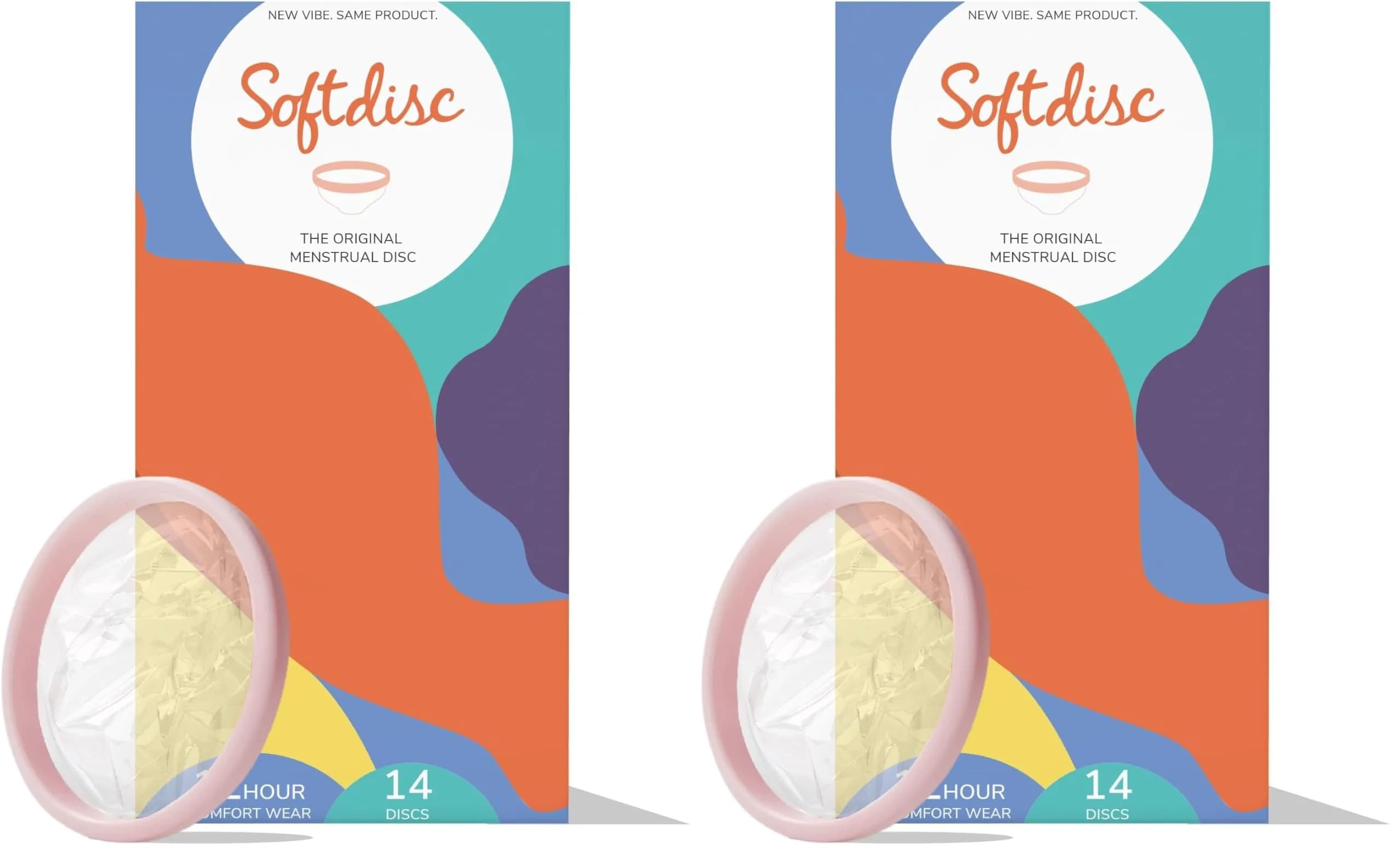 Softdisc Menstrual Discs 28 Count (14 Count Pack of 2) | USA Imported Period Discs for All Flow - main product image