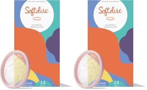 Softdisc Menstrual Discs 28 Count (14 Count Pack of 2) | USA Imported Period Discs for All Flow thumbnail 1