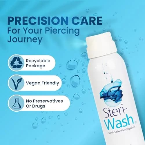 Steri-Wash Aftercare Piercing Spray 177ml (6 Fl Oz) | Gentle Saline Solution for Piercing Healing thumbnail 5