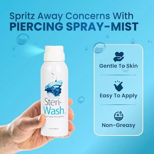 Steri-Wash Aftercare Piercing Spray 177ml (6 Fl Oz) | Gentle Saline Solution for Piercing Healing thumbnail 6