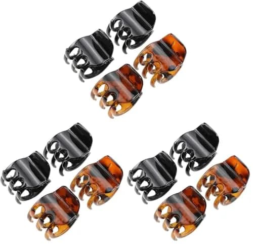 minihope Medium Claw Clips for Women - 12 Pack Hair Jaw Clips, 1.37 Inch Nonslip Hair Accessories for Easy Updo, Makeup & Face Washing, Black and Brown Plastic Hair Claws for All Hair Types thumbnail 1