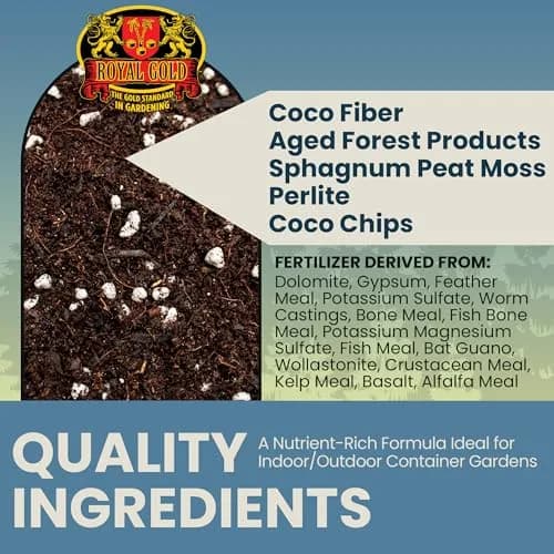 Royal Gold Potting and Propagation Mix, 12qt | Peat-Free, Versatile Garden Soil for Seeds & Clones thumbnail 2
