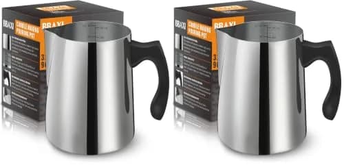 BBAXI 32oz (900ml) Stainless Steel Candle Making Pouring Pot with Heat-Resistant Handle & Dripless Spout — Pack of 2 | Ideal for DIY Candle Making thumbnail 1