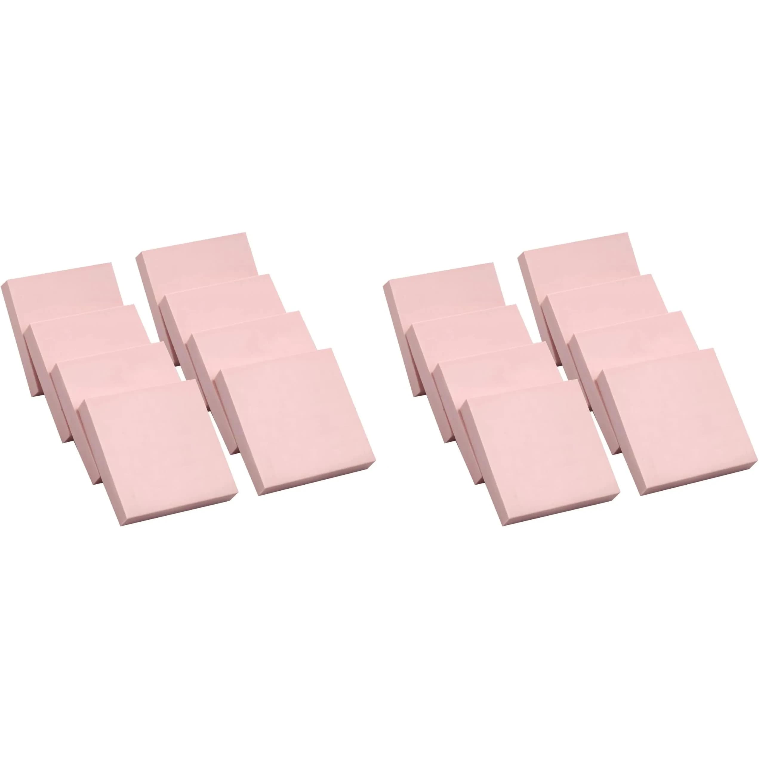 XoreArt Pink Rubber Carving Blocks 2"x2" (16-Pack) | Soft Rubber Crafts for Stamp Making — 16-Pack