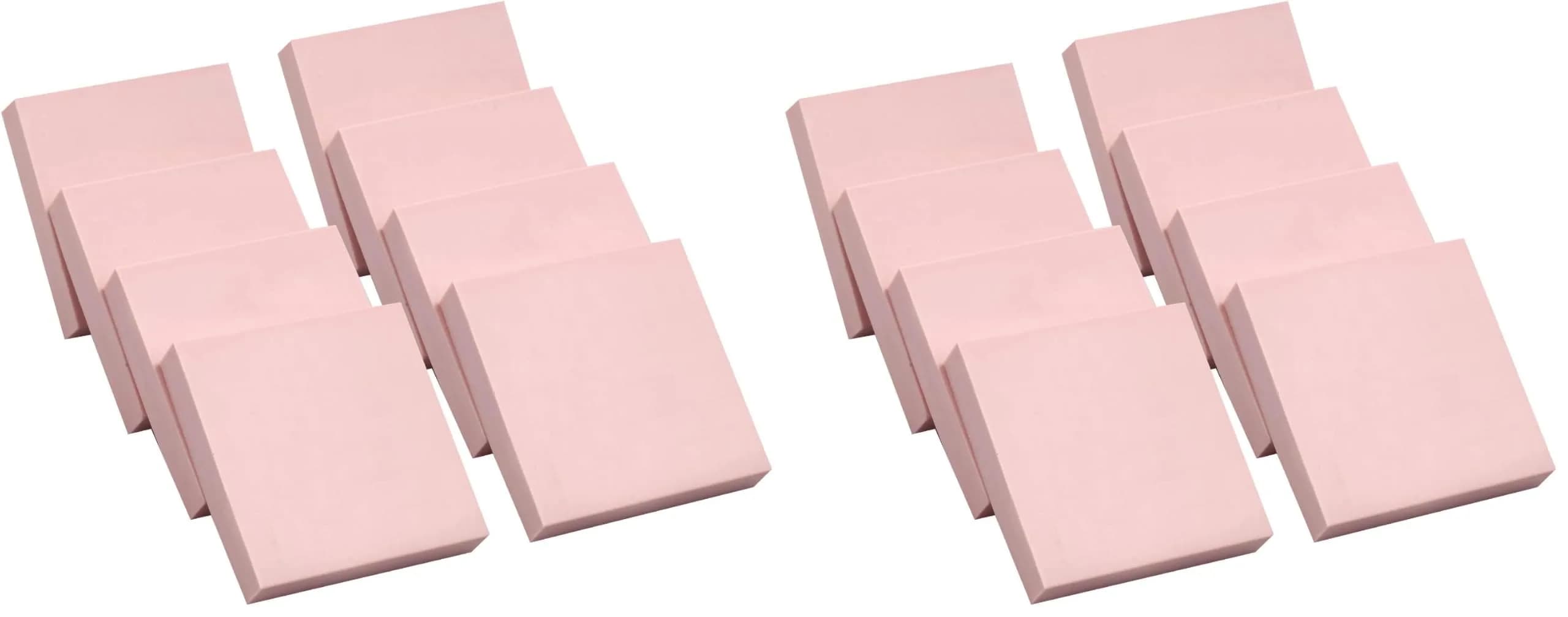 XoreArt Pink Rubber Carving Blocks 2"x2" (16-Pack) | Soft Rubber Crafts for Stamp Making - main product image