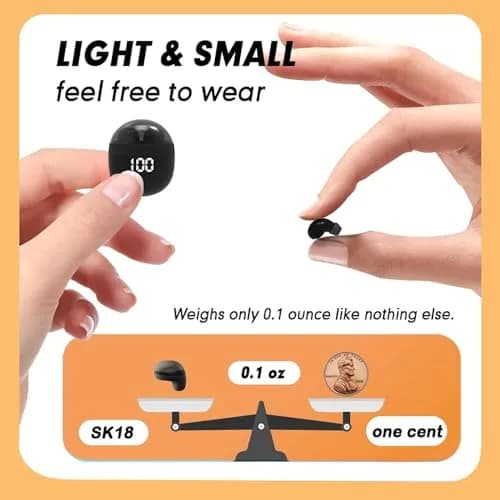 YXYKODM Invisible Mini Wireless Bluetooth Earbuds Tiny IPX5 Waterproof Sleep Stereo | Comfortable for Side Sleeping thumbnail 2