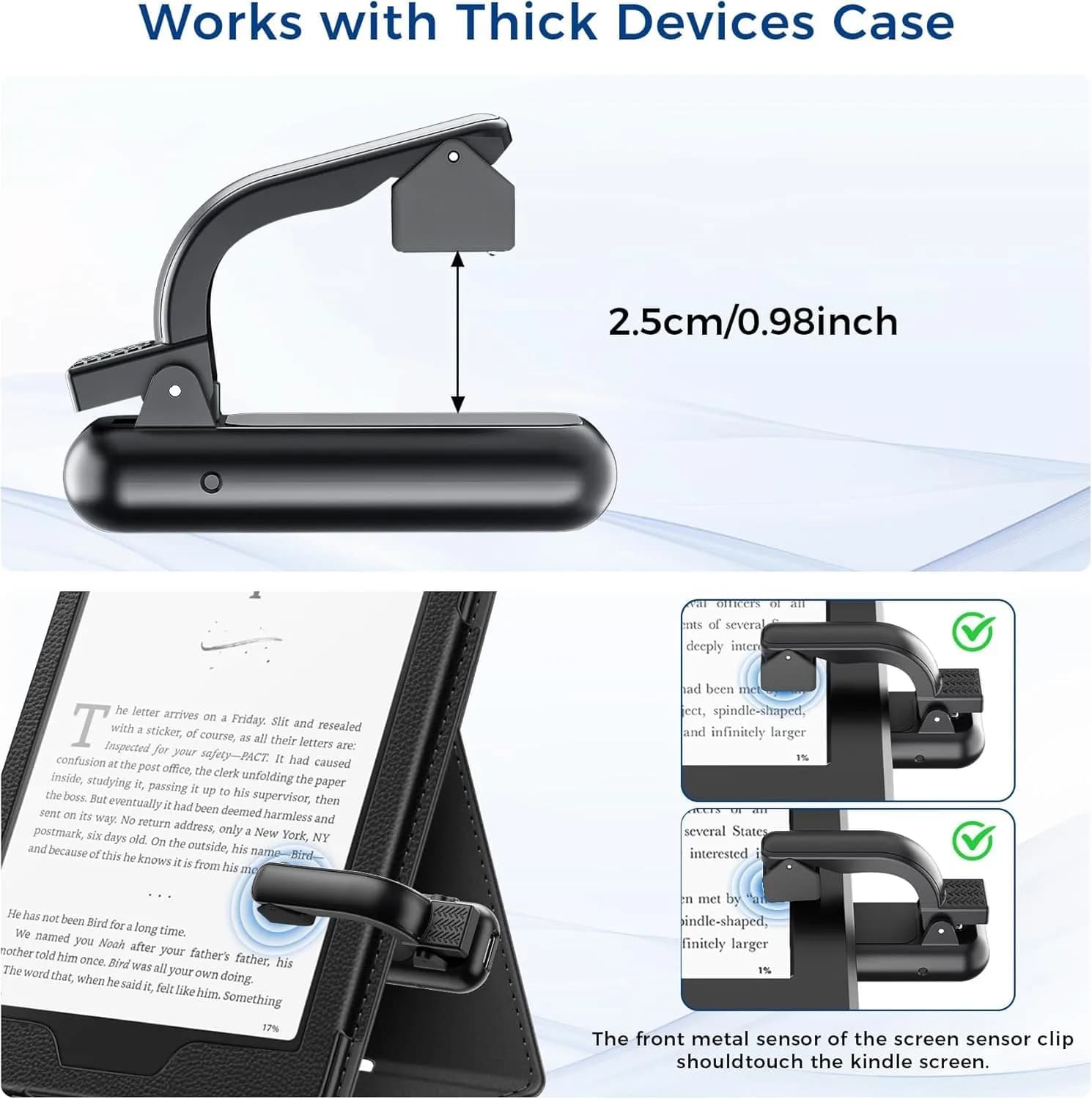 Locthal Black Ring Remote Control Page Turner for Kindle Paperwhite/Fire HD Tablet | Hands-Free Reading Accessory - view 3
