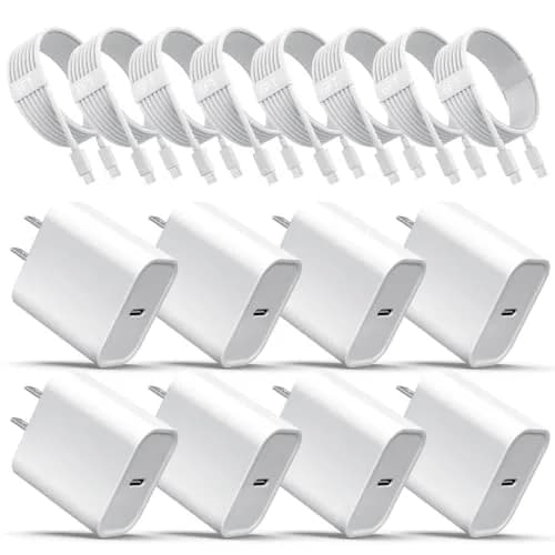 ILOUYU iPhone 18 17 16 Charger, USB C Fast Wall Charging with Cable | 8-Pack 6ft thumbnail 1