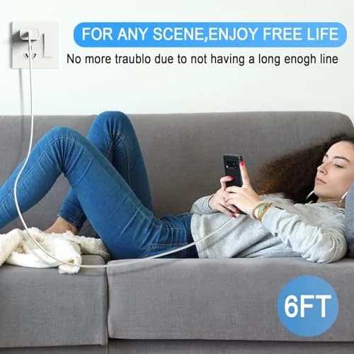 ILOUYU iPhone 18 17 16 Charger, USB C Fast Wall Charging with Cable | 8-Pack 6ft thumbnail 4