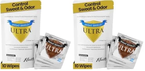 Kleinert's Antiperspirant Wipes for Men & Women, 20 Count (10 Wipes x 2 Packs) | Dermatologist-Tested Sweat Control thumbnail 1