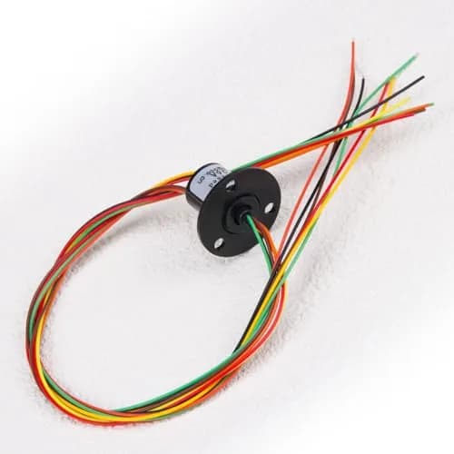 Comidox 6-Circuit Capsule Electrical Slip Ring 12.5mm OD x 15mm L | 2A per Circuit, 300 RPM, 240V AC/DC thumbnail 4