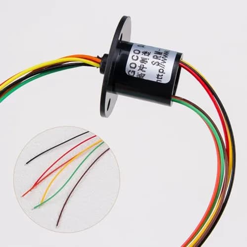 Comidox 6-Circuit Capsule Electrical Slip Ring 12.5mm OD x 15mm L | 2A per Circuit, 300 RPM, 240V AC/DC thumbnail 6