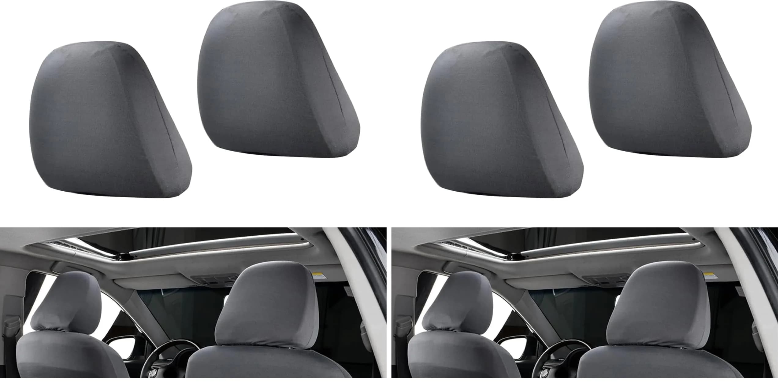 Crynod Car Seat Headrest Cover 9" x 10.6" | Breathable, Reusable, Fully Surrounded (70-120 chars)