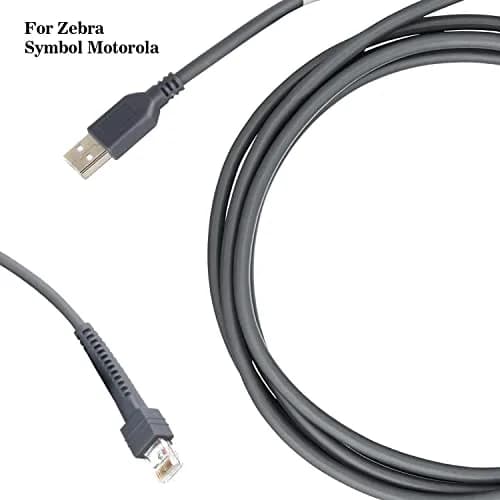 Sumicor USB Barcode Scanner Cable for Zebra & Motorola LS2208 LS3008 LS9208 (2m/6.56ft) Pack of 2 thumbnail 2
