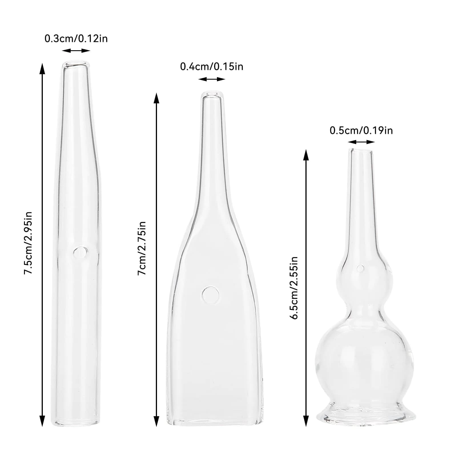 Agatige Blackhead Removal Glass Tube Kit (Pack of 3) | Vacuum Suction Pore Cleaner Accessories - view 5
