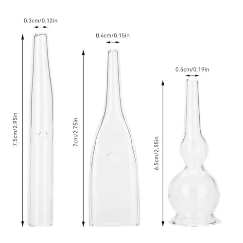 Agatige Blackhead Removal Glass Tube Kit (Pack of 3) | Vacuum Suction Pore Cleaner Accessories thumbnail 5