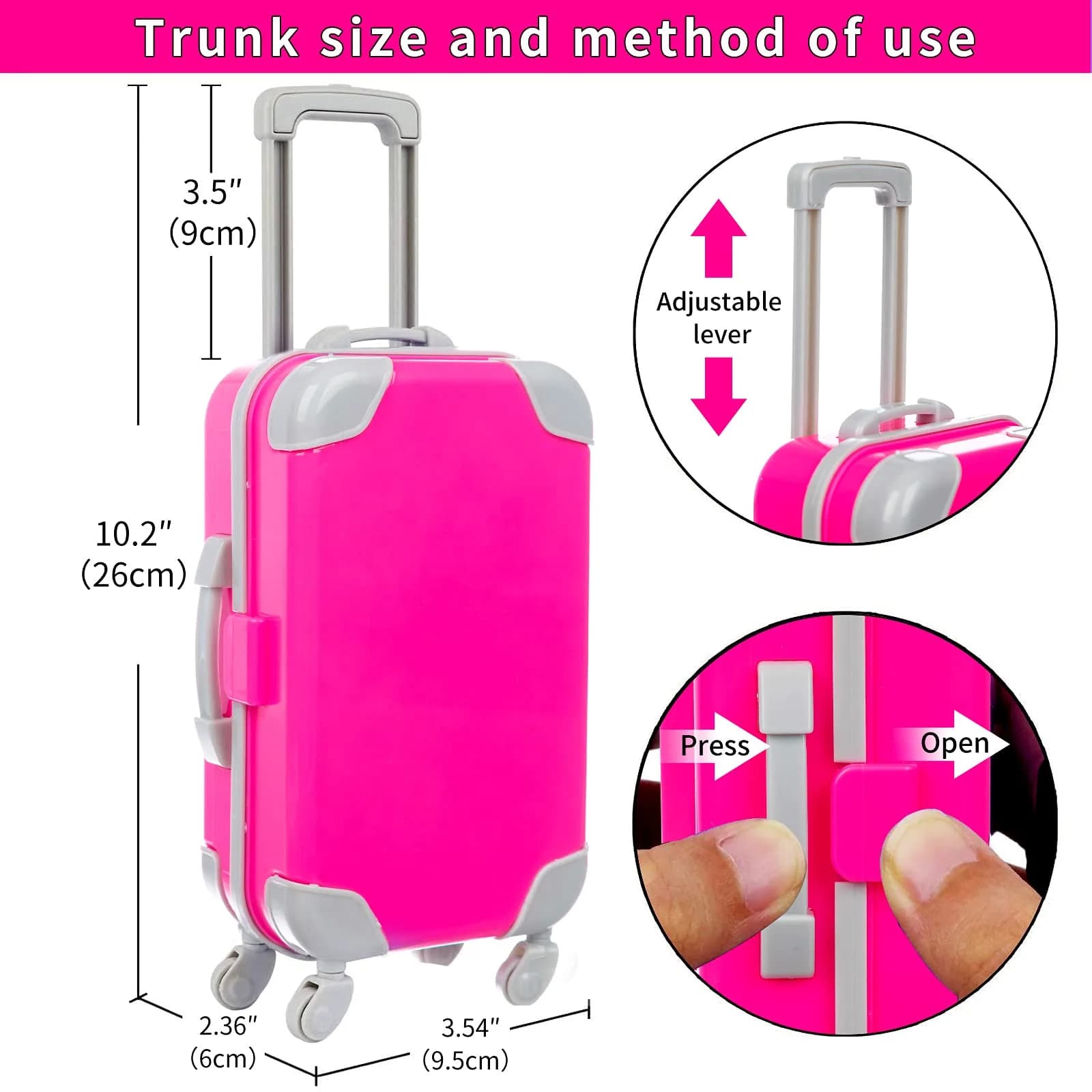 XFEYUE 18 Inch Doll Travel Gear Play Set with 23 Pcs Accessories (Pack of 2) | Non-Toxic Plastic - view 4