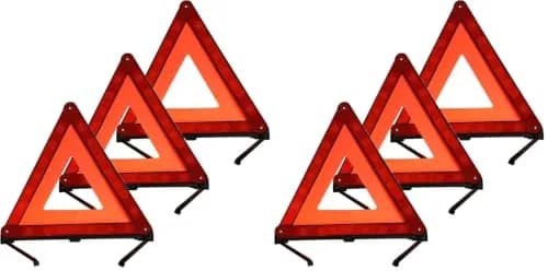 KAFEEK Reflective Warning Triangles for Vehicles, 6-Pack | Emergency Roadside Safety Kits thumbnail 1