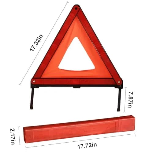 KAFEEK Reflective Warning Triangles for Vehicles, 6-Pack | Emergency Roadside Safety Kits thumbnail 3