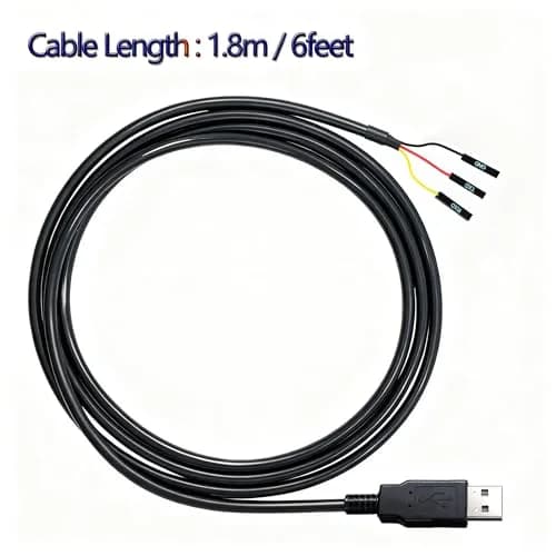 NITOMTYU 6 Feet USB to TTL-232R-RPI 3.3V Adapter Cable | FT232 USB to TTL Serial UART, 2 Pack thumbnail 4
