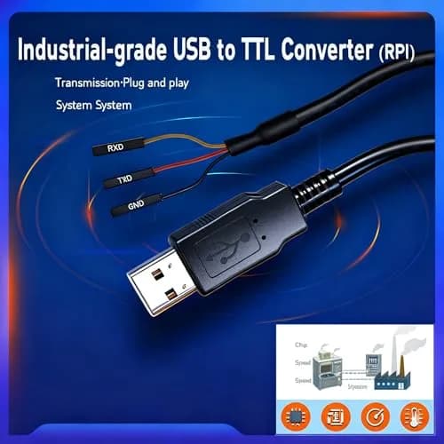 NITOMTYU 6 Feet USB to TTL-232R-RPI 3.3V Adapter Cable | FT232 USB to TTL Serial UART, 2 Pack thumbnail 7