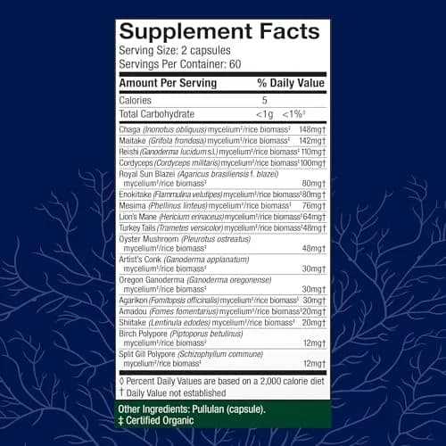 Host Defense MyCommunity Capsules - 17 Species Mushroom Supplement for Immune Support - 120 Capsules (Pack of 2) | Herbal Mushroom Blend for Immunity thumbnail 2