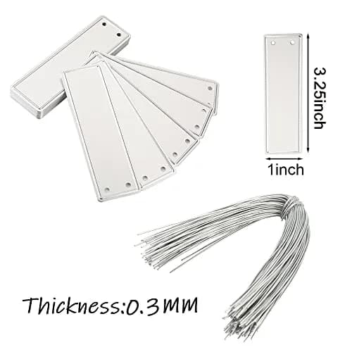TINSKY Aluminum Plant Labels - 200PCS Metal Tags with Wires for Plant Markers, Tree Tags, Outdoor Identification, Greenhouse (Pack of 2) | Waterproof & Durable thumbnail 5