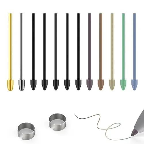 NWANTF Replacement Stylus Pen Nibs for Samsung Galaxy Tab S/Note Series, 20-Pack (10 Titanium/Copper + 10 Plastic) | Compatible with S10/S9/S8/S7/S6, S26/S25/S24/S23/S22 Ultra S Pen thumbnail 1