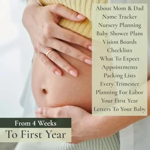 Bibi & Beau Keepsake Pregnancy Book & Journals - 250 Pages | Floral - Complete Milestone Journey thumbnail 7