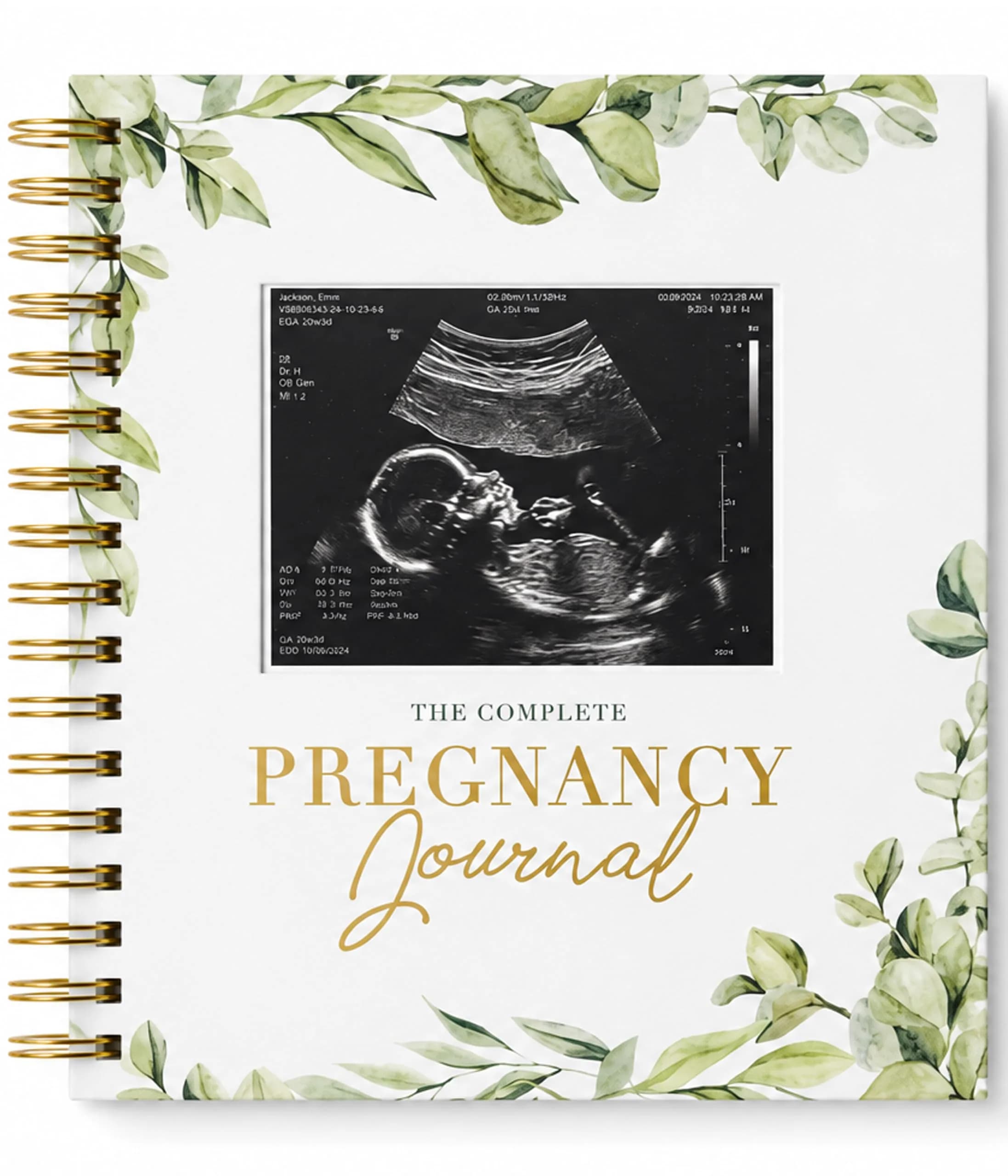 Bibi & Beau Woodland Pregnancy Journal 196 Pages | Weekly Pregnancy Planner & Scrapbook — Floral